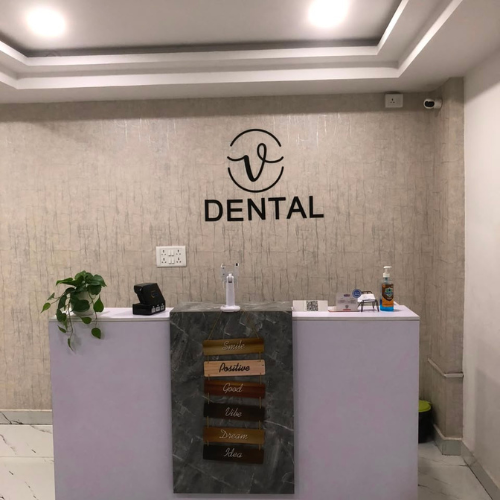 Happy patient after cosmetic smile designing treatment